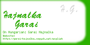 hajnalka garai business card